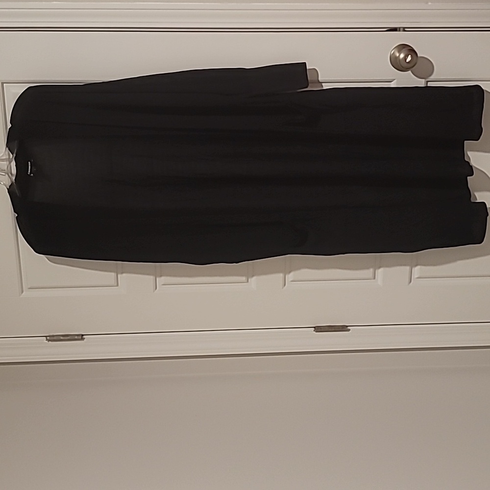 Express Sheer 2-Pocket Duster Cardigan-Black